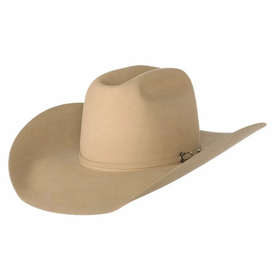 Hats * | Rodeo King 10X Buckskin 4 1/2In. Brim Self Band Felt Cowboy Hat