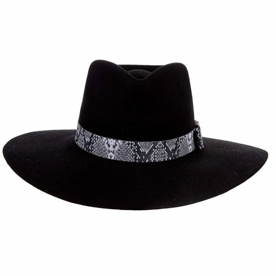 Hats * | Mf Western Products M&F Girls Pinch Front Black Fashion Hat 3 1/2` Brim