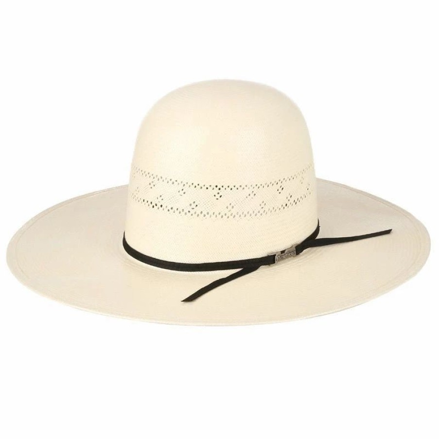 Hats * | American Hats 20 Star Premium Shantung Fancy Weave Open Crown 4-1/4In. Straw Cowboy Hat