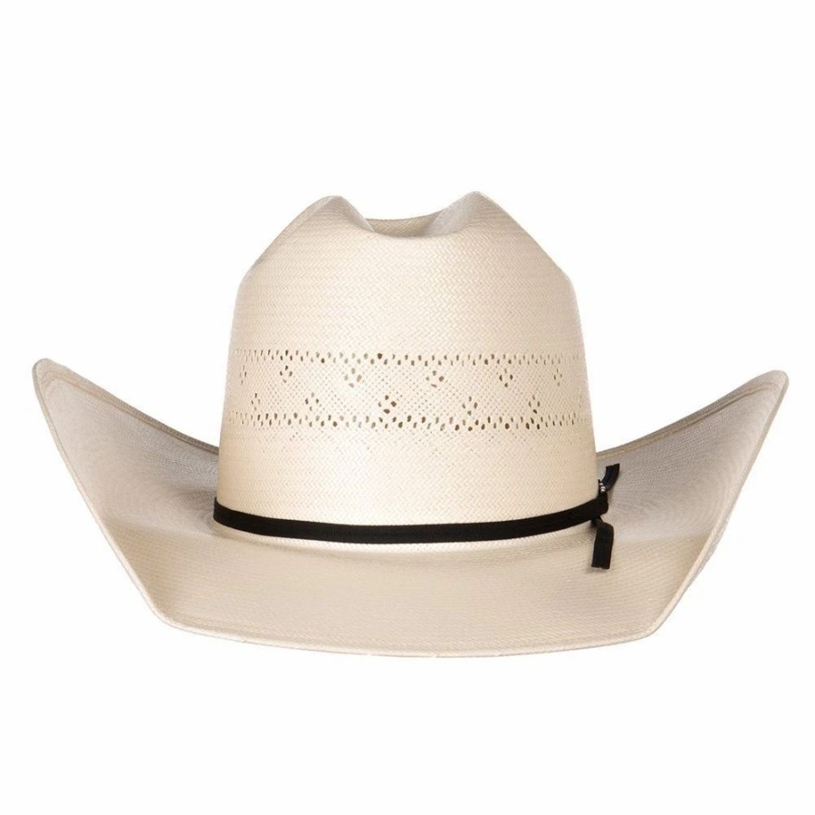 Hats * | American Hats 20 Star Premium Shantung Fancy Weave Open Crown 4-1/4In. Straw Cowboy Hat