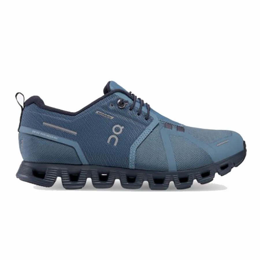 Footwear * | On Running Cloud 5 Waterproof Metal/Navy Metal-Navy