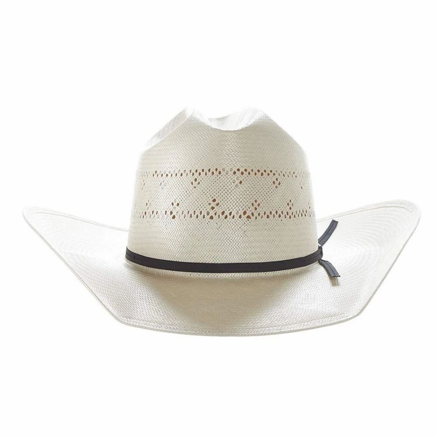 Hats * | American Hats Solid Weave Fancy Vent 4In. Brim Straw Cowboy Hat