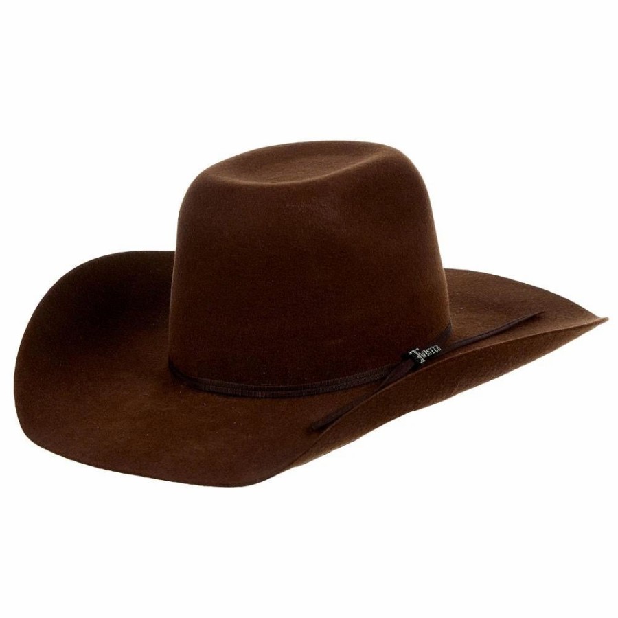 Hats * | Mf Western Products M&F Kids Chocolate Precreased Wool Cowboy Hat