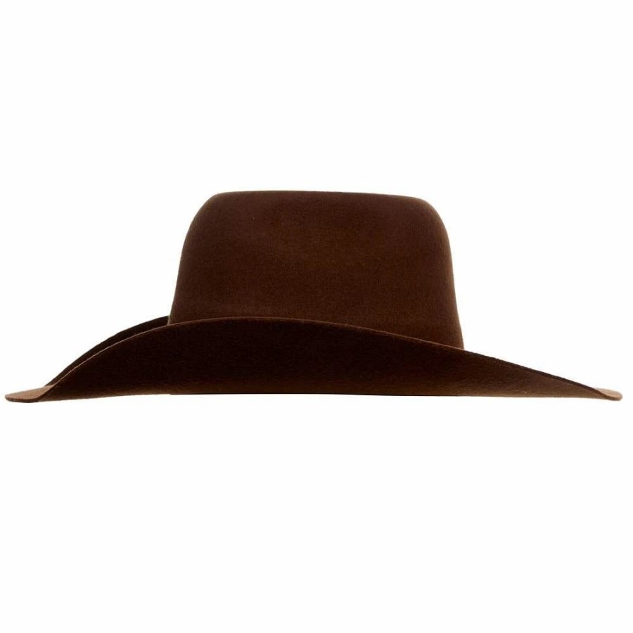 Hats * | Mf Western Products M&F Kids Chocolate Precreased Wool Cowboy Hat