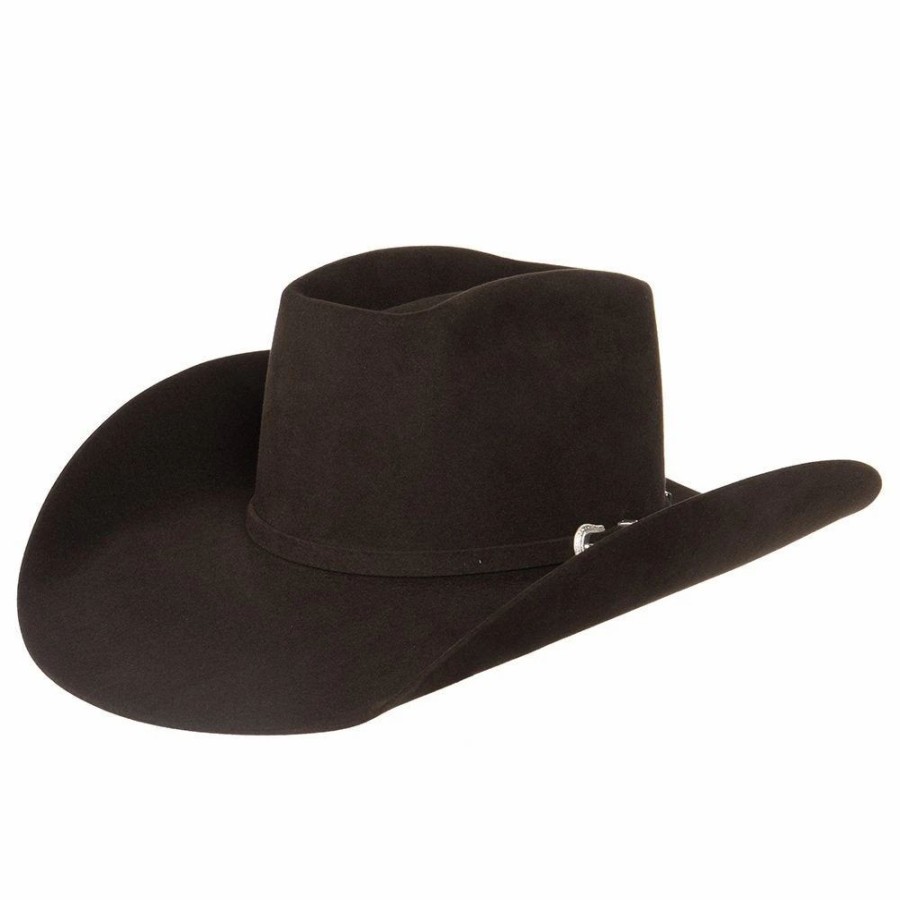 Hats * | American Hats 7X Chocolate Open Crown 4-1/4 Brim Felt Cowboy Hat