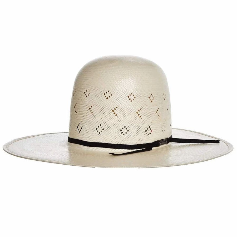 Hats * | American Hats Ahc Tc8900 2 Cord Black Band 4 1/4In. Brim Open Crown Straw Cowboy Hat