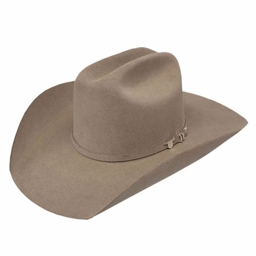 Hats * | Resistol 6X Ustrc Stone 4 /4In. Brim Pre-Creased Felt Cowboy Hat