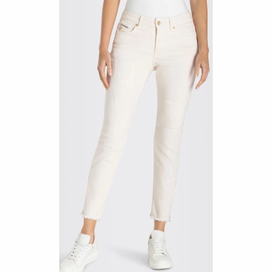 Bottoms * | Mac Rich Slim Chic Jean 014W Ant. White