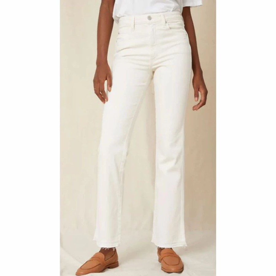 Bottoms * | Amo Bella High Rise Boot Cut Jean White Oak