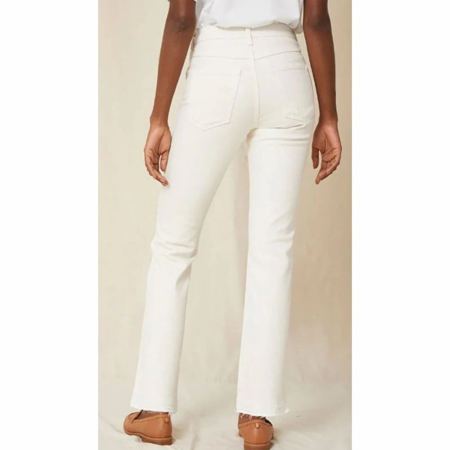 Bottoms * | Amo Bella High Rise Boot Cut Jean White Oak