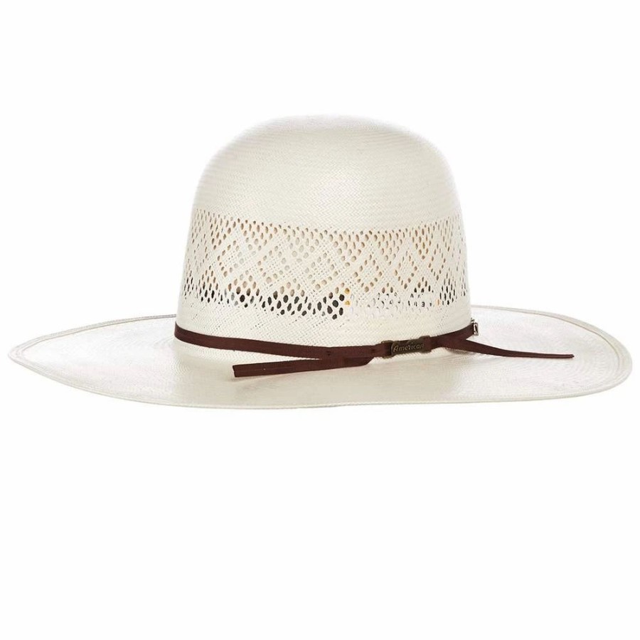 Hats * | American Hats Ahc 8300 Fancy Vent Ivory 4 1/4In. Brim Round Oval Open Crown Cowboy Hat