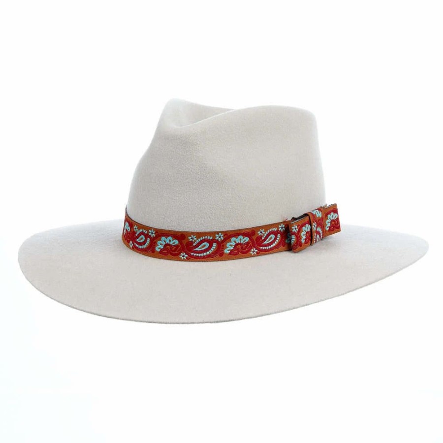 Hats * | Mf Western Products M&F Girls Pinch Front Silver Belly Fashion Hat 3 1/2` Brim