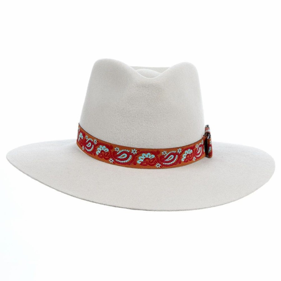 Hats * | Mf Western Products M&F Girls Pinch Front Silver Belly Fashion Hat 3 1/2` Brim