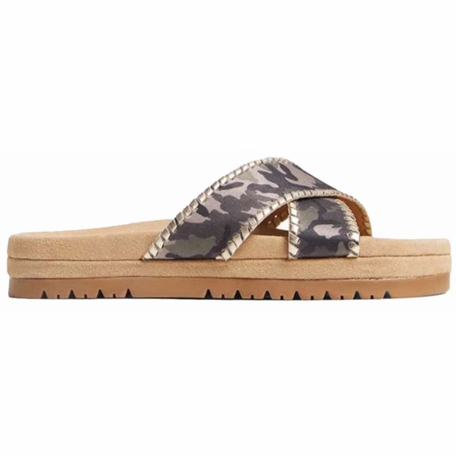 Footwear * | Jack Rogers Lexi Cross Sandal Camo Platinum