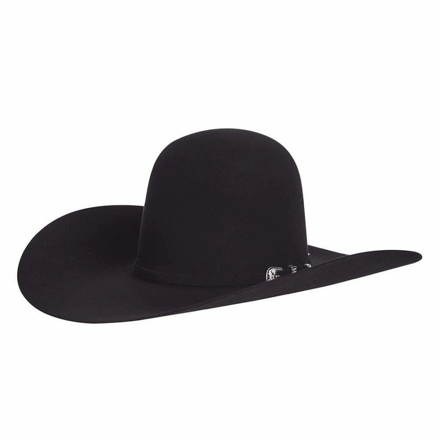 Hats * | American Hats 20X Black Self Band Open Crown 5In. Brim Felt Cowboy Hat