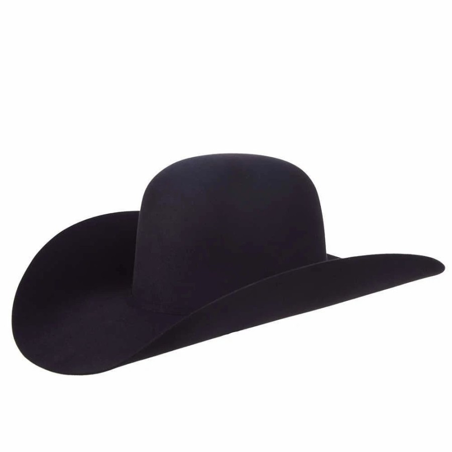 Hats * | Jw Brooks Custom Hats 100X Black 8.5Oz Work Horse 5In. Brim Felt Cowboy Hat