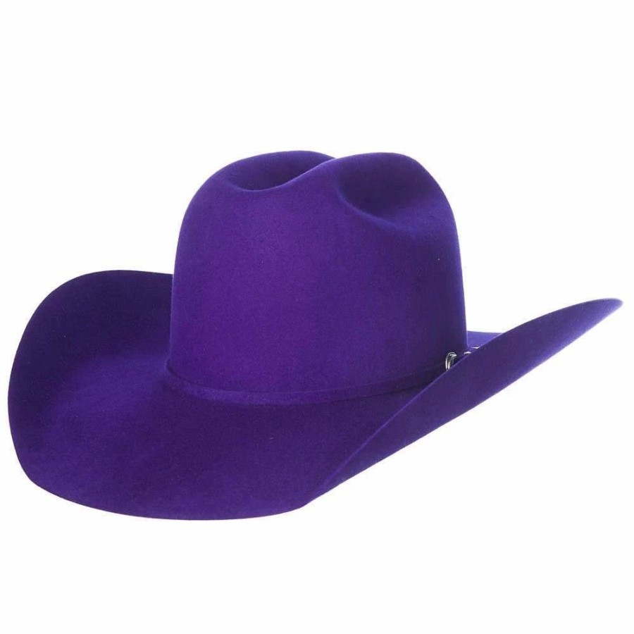 Hats * | Rodeo King 7X Purple Self Band 4 1/4In. Brim Open Crown Felt Cowboy Hat