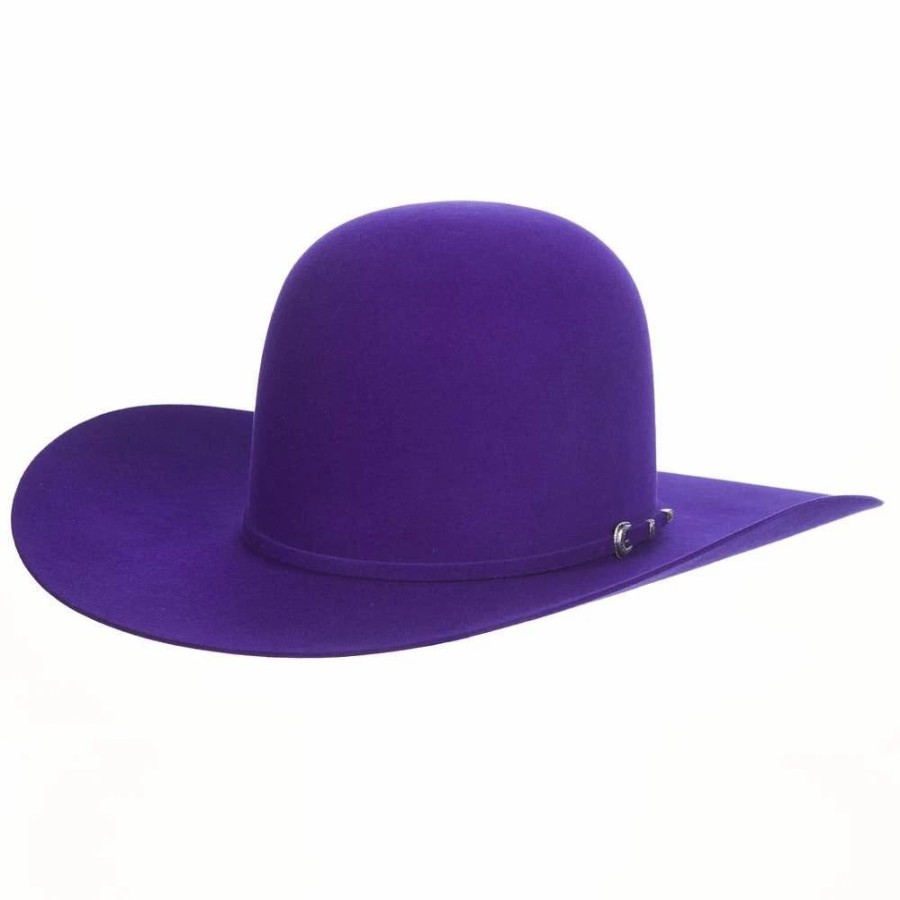 Hats * | Rodeo King 7X Purple Self Band 4 1/4In. Brim Open Crown Felt Cowboy Hat