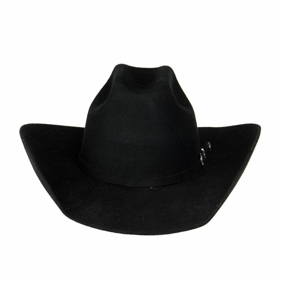 Hats * | Mf Western Products Youth M+F Black 3 3/4In. Brim Cattlemans Felt Hat