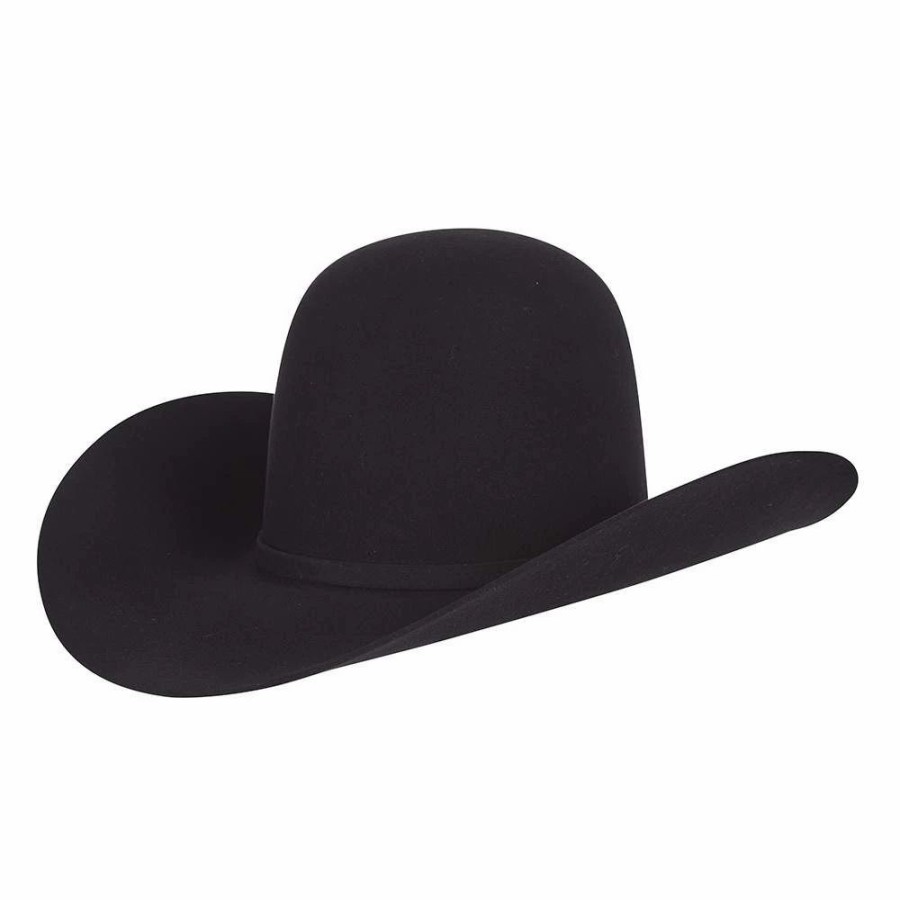 Hats * | American Hats 7X Black 4 /4In. Brim Open Crown Felt Cowboy Hat