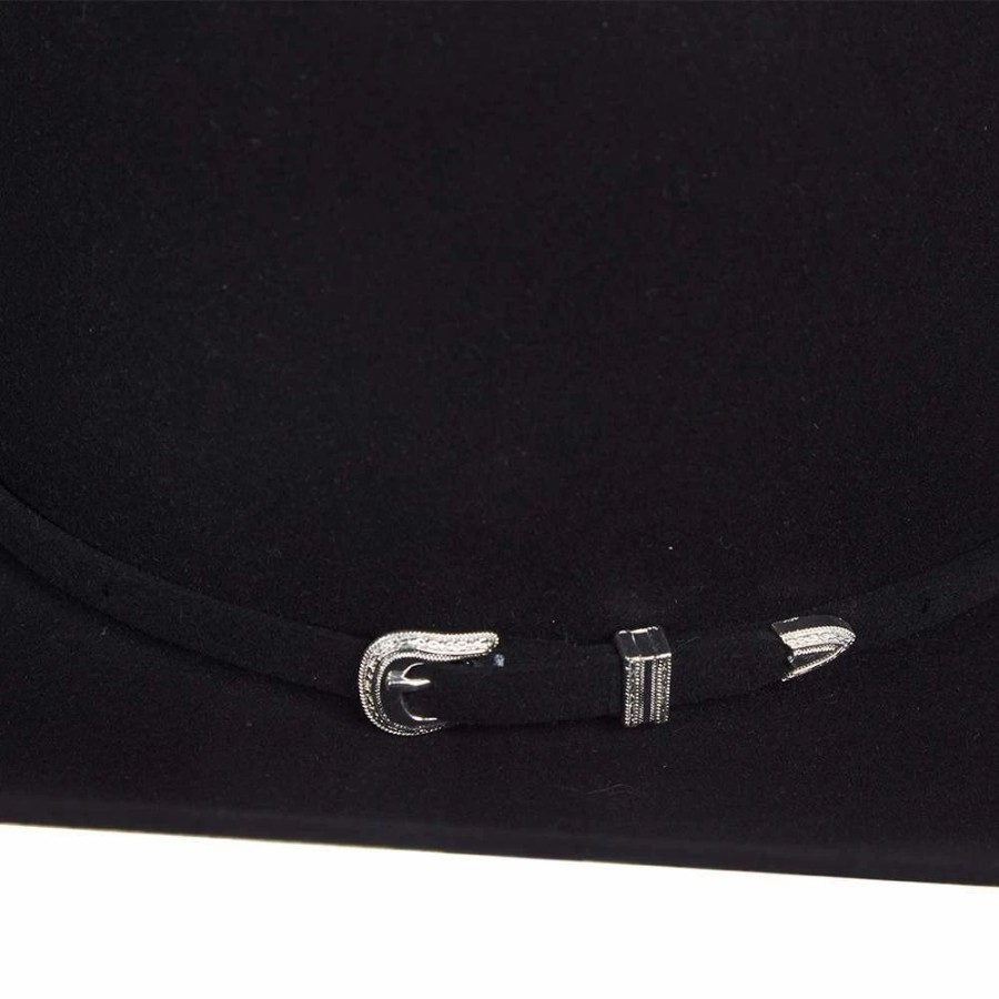 Hats * | American Hats 7X Black 4 /4In. Brim Open Crown Felt Cowboy Hat