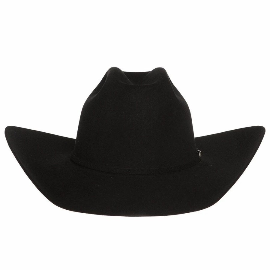 Hats * | Rodeo King 5X Black Open Crown Felt Cowboy Hat