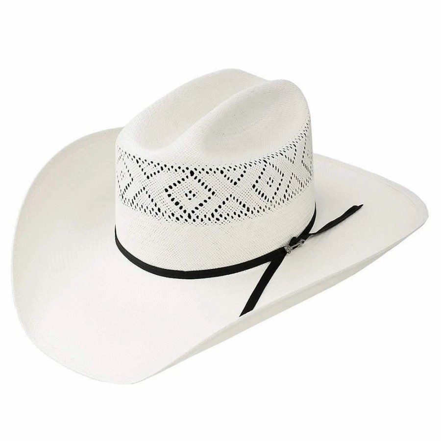 Hats * | Stetson Hats 10X Saddleman 4 1/4In. Brim Precreased Straw Cowboy Hat